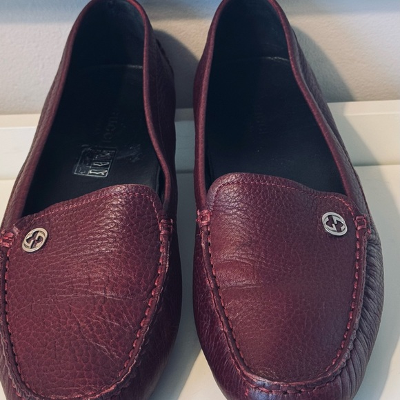 Gucci Driving Loafers dark red oxblood leather in great condition Women’s sz 38 - Picture 12 of 12